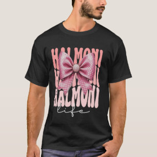 Halmoni Coquette Strik Ouderwetse Roze Schattige O T-shirt