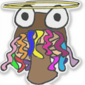 Halo Dreadlocks Paddestoel Sticker (Voorkant)