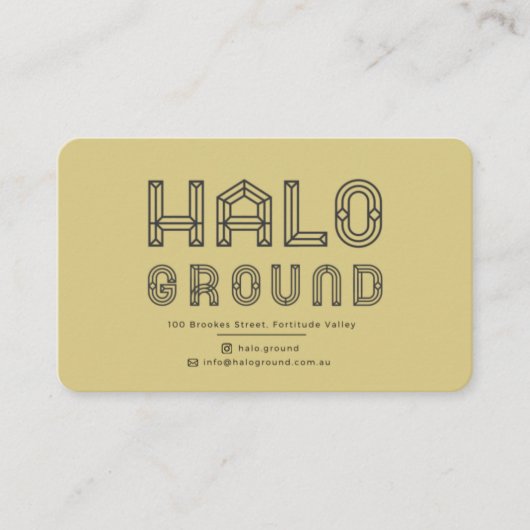 Halo Grondkoffie Kaart Visitekaartje (Voorkant)
