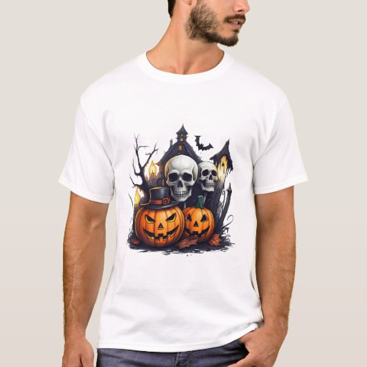 Haloween Basic Mannen T Shirt (Voorkant)