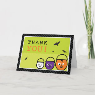 Haloween "Candy Pails" Carte de remerciements