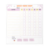 Haloween Kinder Kore Chart Notepad Notitieblok (Voorkant)