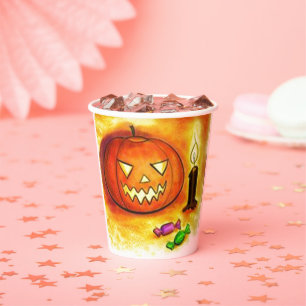 Haloween pumfin papieren bekers