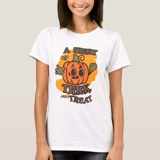 Haloweenpompoen T-shirt (Voorkant)