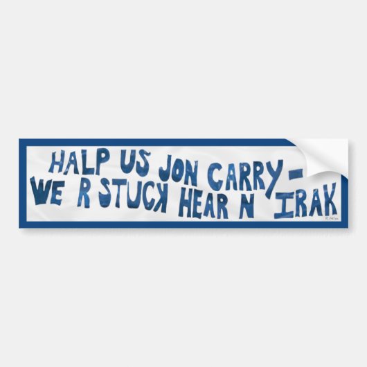 Halp Us Jon Carry Bumpersticker (Voorkant)