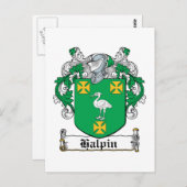 Halpin Family Crest Briefkaart (Voorkant / Achterkant)