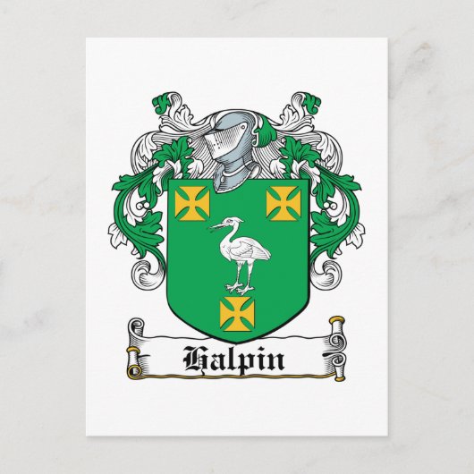 Halpin Family Crest Briefkaart (Voorkant)