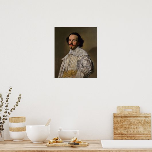 Hals - portret van een man in het wit poster (Keuken)