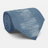 Halsdoek met vervaagd denim-effect stropdas (Opgerold)