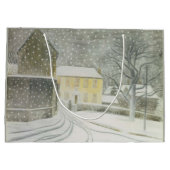 Halstead Road in Snow (door Eric Ravilious) Groot Cadeauzakje (Achterkant)