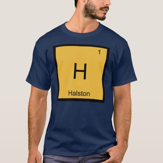 Halston Name Chemistry Element Periodic Table T-shirt (Voorkant)
