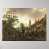 Halt at the Inn - Isack van Ostade Poster d'art (Devant)