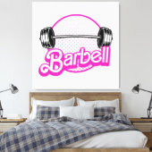 Halter - roze canvas afdruk (Insitu (Slaapkamer))