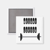 Halteraar Met Barbell Magneet (Voorkant / Achterkant)