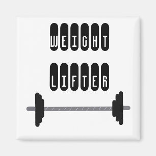 Halteraar Met Barbell Magneet