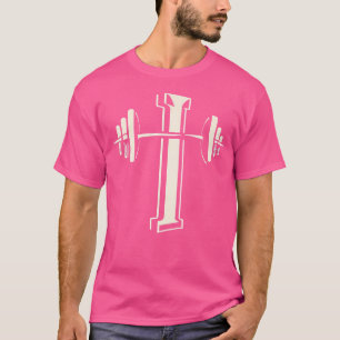Halterkrois Grappige Christelijke Fitness Jezus Ge T-shirt