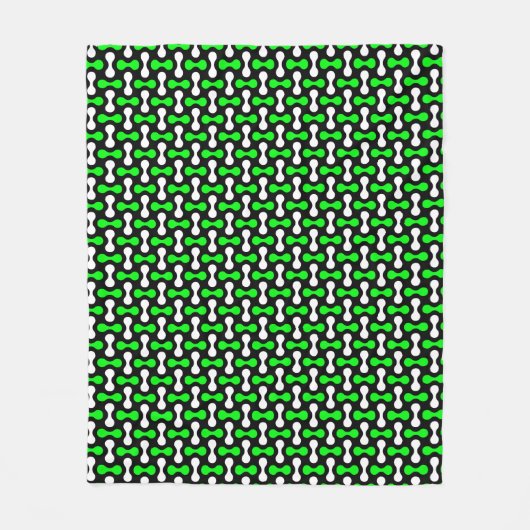 halteroefening patroon 2 in 1 herhaling blancky fleece deken (Voorkant)