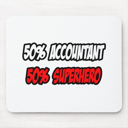 Halve accountant... halve superheld muismat (Voorkant)