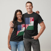 Halve Amerikaanse vlag halve Mexicaanse vlag Ameri T-shirt (Unisex)