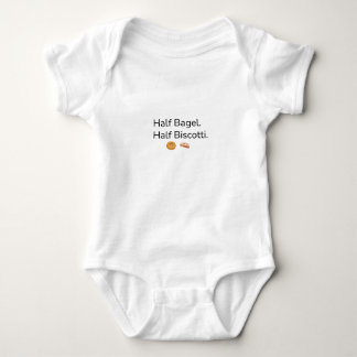 Halve Bagel. Halve Biscotti. Jewtalian Baby Babybo Romper