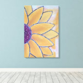 Halve Bloem  Canvas Afdruk (Insitu (Houten vloer))