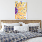 Halve Bloem  Canvas Afdruk (Insitu (Slaapkamer))