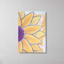 Halve Bloem Canvas Afdruk