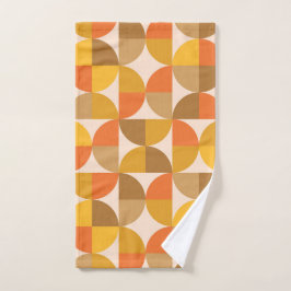 Halve cirkels Oranje en bruin uit de midden van de Handdoek