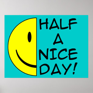 Halve dag grappige Poster Humor