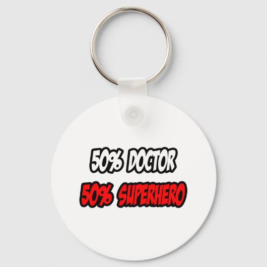 Halve dokter...half superheld sleutelhanger (Voorkant)