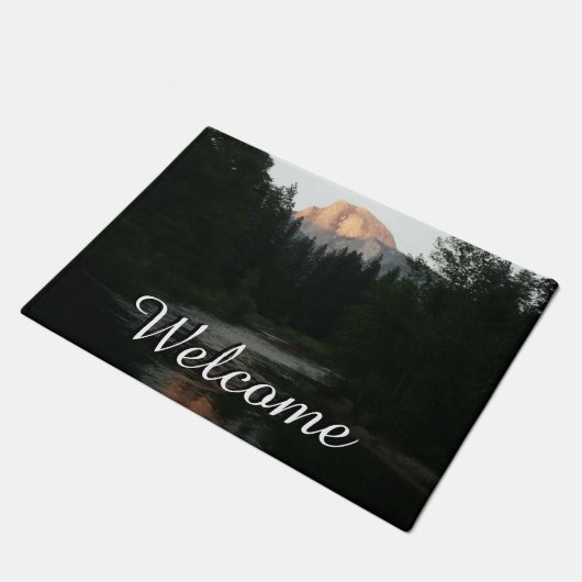 Halve Dome Sunset in Yosemite National Park Deurmat (Schuin)