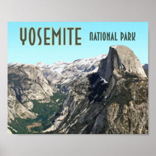 Halve Dome Yosemite National Park  Souvenir Poster