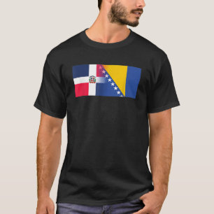 Halve Dominicaanse Vlag Dominicaanse Republiek T-shirt