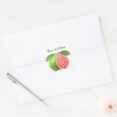 Halve guava vierkante sticker (Envelop)