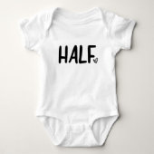 Halve halve minieme halve verjaardag van het hart romper (Voorkant)