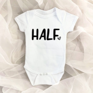 Halve halve minieme halve verjaardag van het hart romper