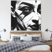 Halve harlekijn canvas afdruk (Insitu (Slaapkamer))