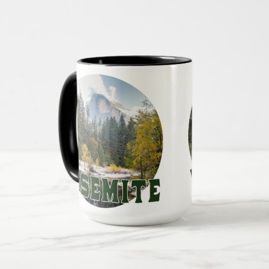 Halve koepel in het najaar, met "Yosemite" tekst M Mok (Voorkant links)