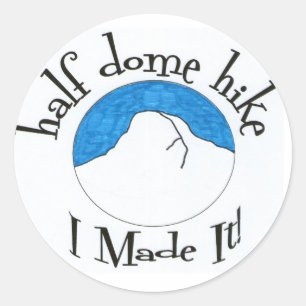 Halve koepel wandeling "Ik heb het gehaald!" Ronde Sticker