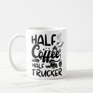 Halve koffiechauffeur, grappige koffiebrander koffiemok