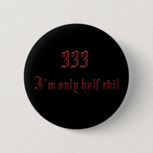 Halve kwade ronde button 5,7 cm