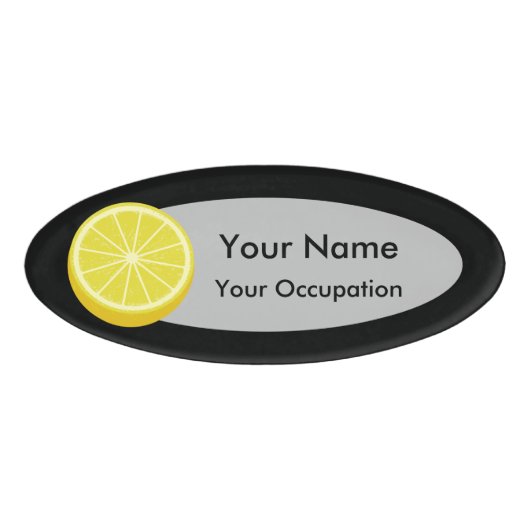 Halve Lemon Naambadge (Voorkant)