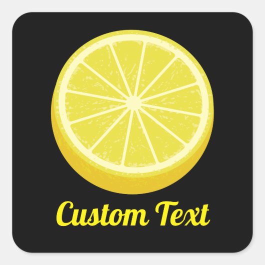 Halve Lemon Vierkante Sticker (Voorkant)