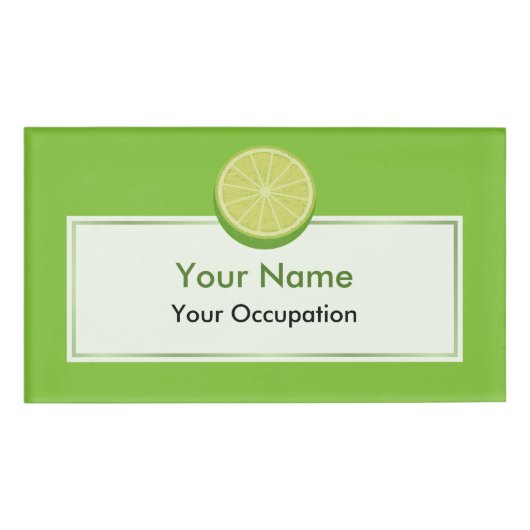Halve Limoen Naambadge (Voorkant)