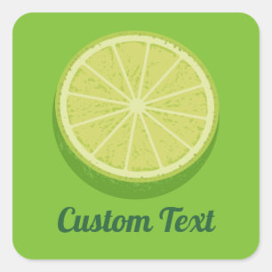Halve Limoen Vierkante Sticker