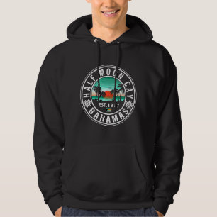 Halve Maan Cay Bahamas Retro Sunset Souvenirs 60s Hoodie