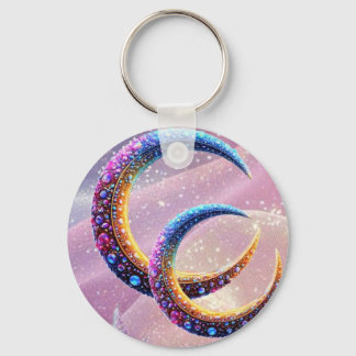 Halve Maan Fantasie Kunst | gepersonaliseerde sleu Sleutelhanger