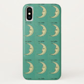  halve maan geel blauwgroen long Case-Mate iPhone case (Achterkant)