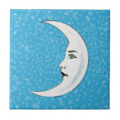 halve maan witte vlek witte sterren tegeltje (Voorkant)