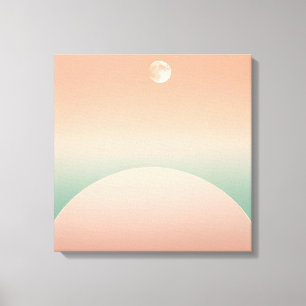 Halve manen en bogen van pastel – minimalistische canvas afdruk